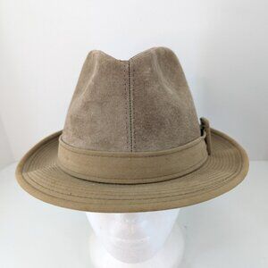 Dobbs Vintage Avanti Men's Fedora Light Brown Suede Size 7 1/8 with Box